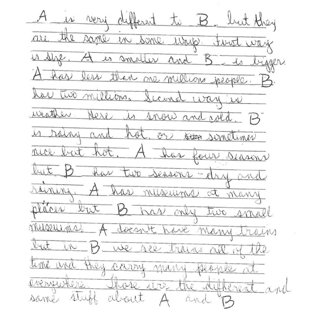 Grade 4 Level 4 Writing Sample