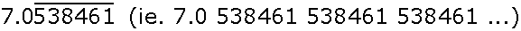 Repeating decimal example