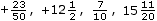 Examples of positive rational numbers expressed as fractions (or mixed numbers)