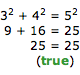 Pythagorean triple (3, 4, 5)