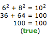 Pythagorean triple (6, 8, 10)