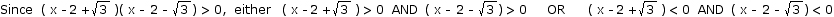 Re-write the single inequality as two separate cases