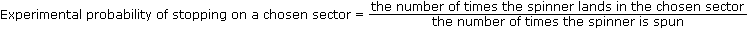 Probability of stopping in a chosen sector