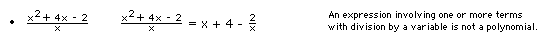 Examples of Expressions Which Are NOT Polynomials