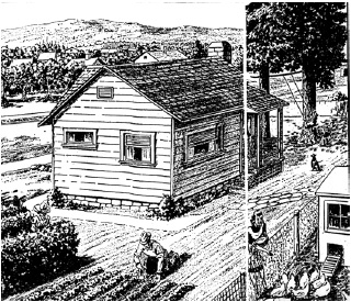 Illustration of The Suburb of Happy Homes